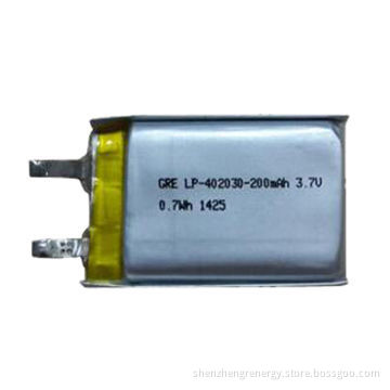 Small rechargeable lithium ion polymer battery 3.7V 200mAh